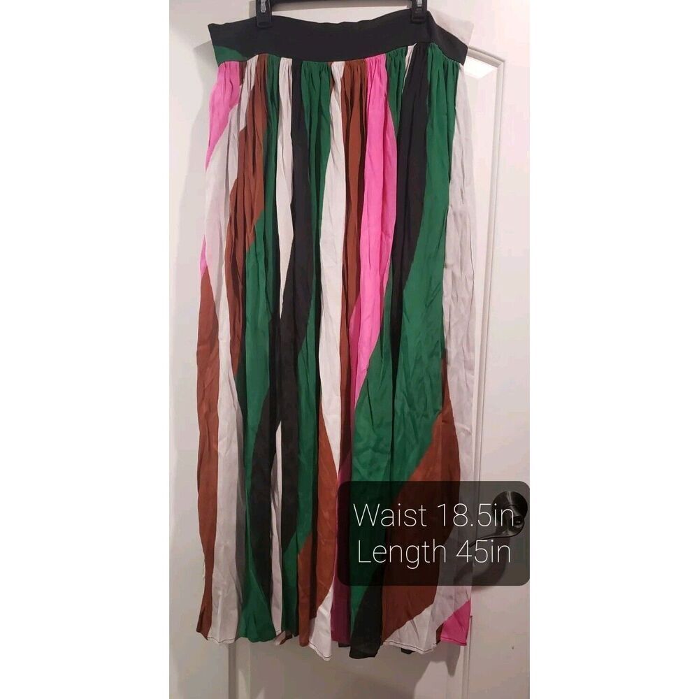 Megan Renee High Slit Multicolor Maxi Skirt With Pockets - 2X NWT MSRP $245